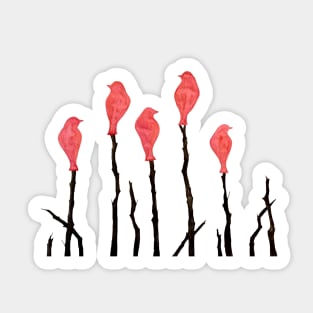 Birds of a pink feather Sticker